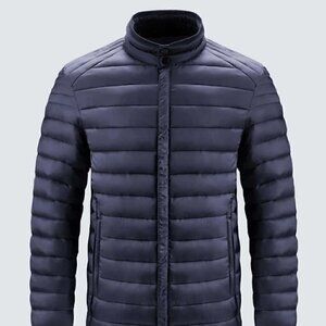 Navy Blue Mens Puffer Coat